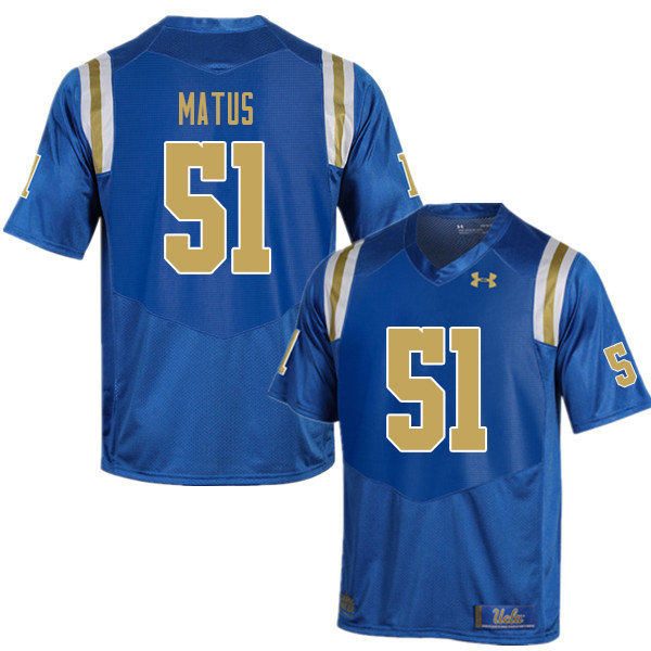 Men #51 Ethan Matus UCLA Bruins College Football Jerseys Sale-Blue